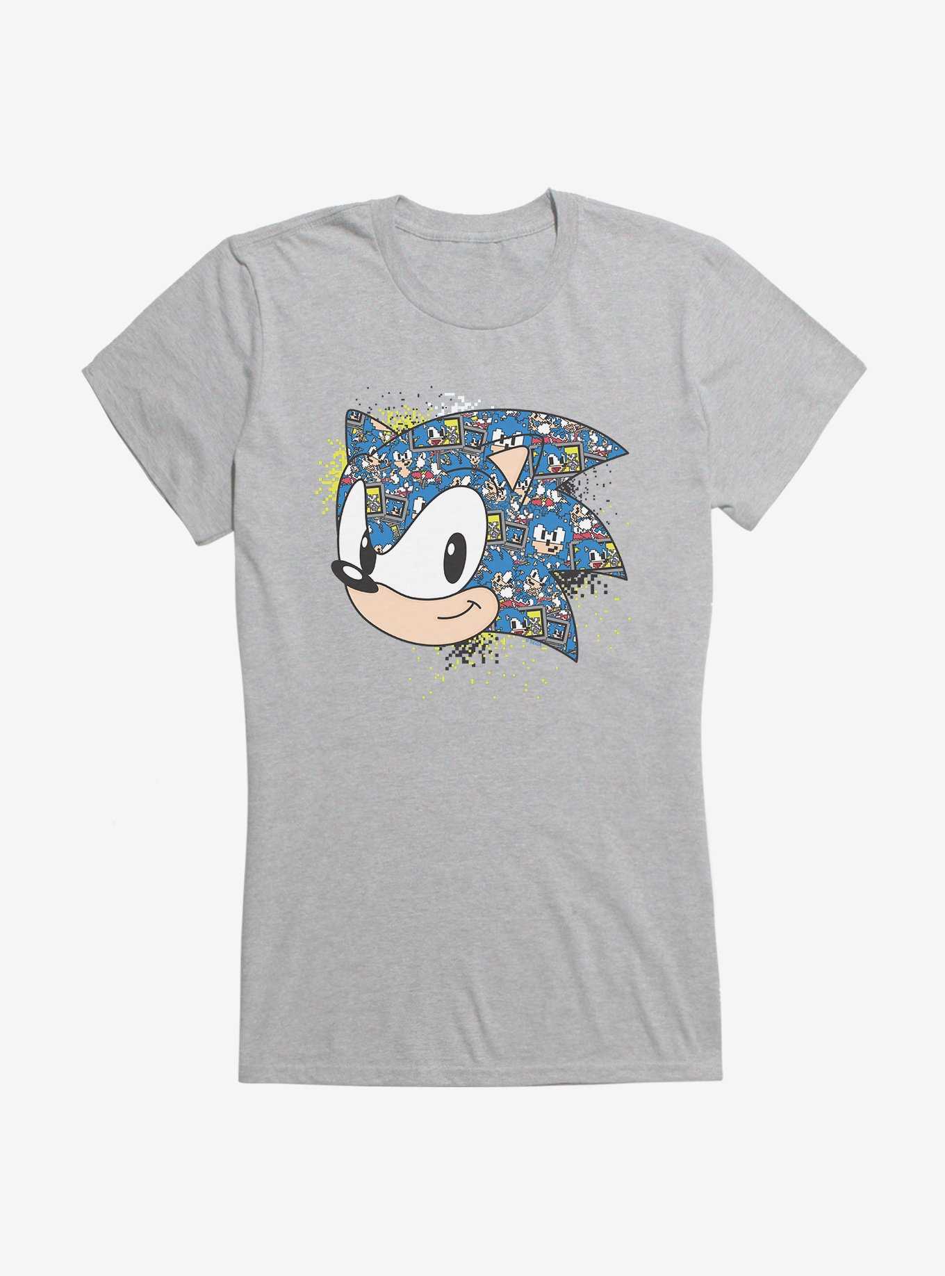 Sonic The Hedgehog Sonic Pixel Profile Girls T-Shirt, , hi-res