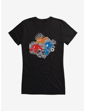 Sonic The Hedgehog Tails, Knuckles, Sonic, And Dr. Eggman Pop Art Girls T-Shirt, , hi-res