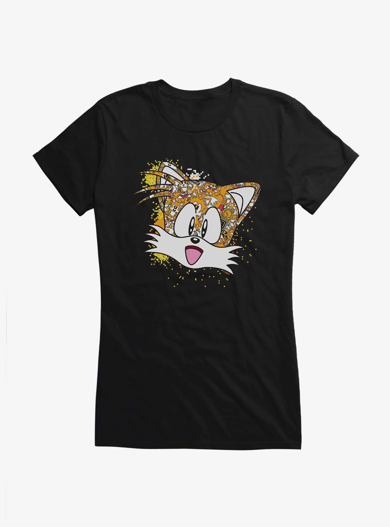 Sonic The Hedgehog Tails Pixel Profile Girls T-Shirt, , hi-res