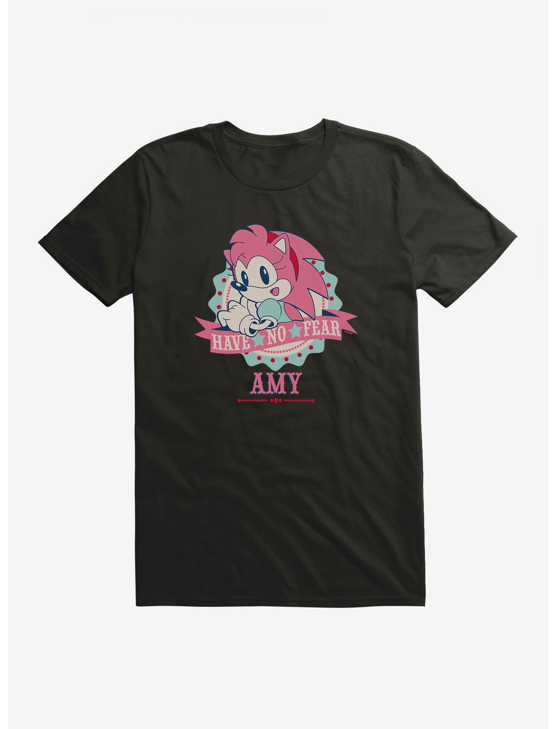 Sonic The Hedgehog Amy Have No Fear T-Shirt, BLACK, hi-res