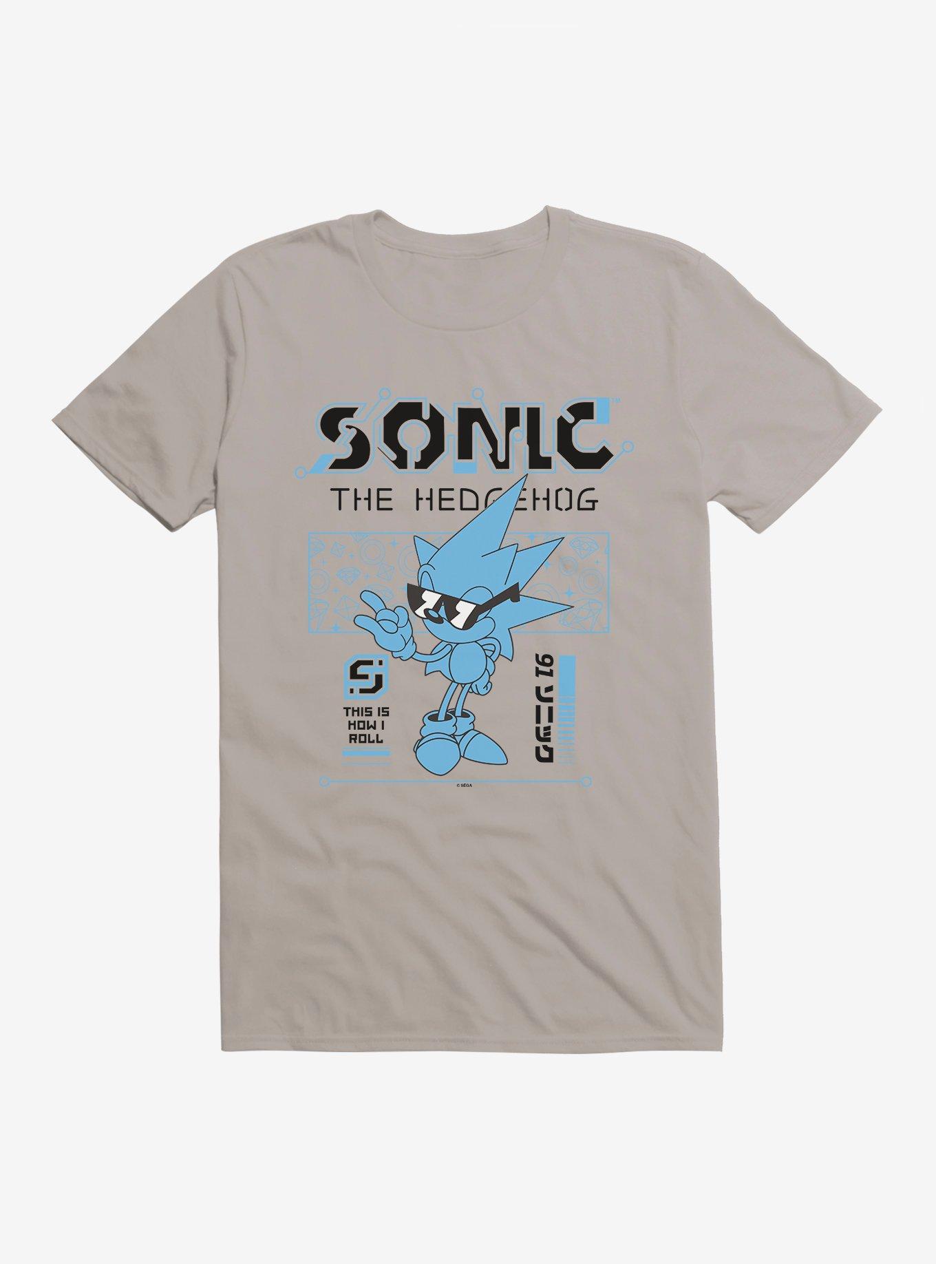 Sonic The Hedgehog Cool Sonic: This Is How I Roll T-Shirt, LIGHT GREY, hi-res