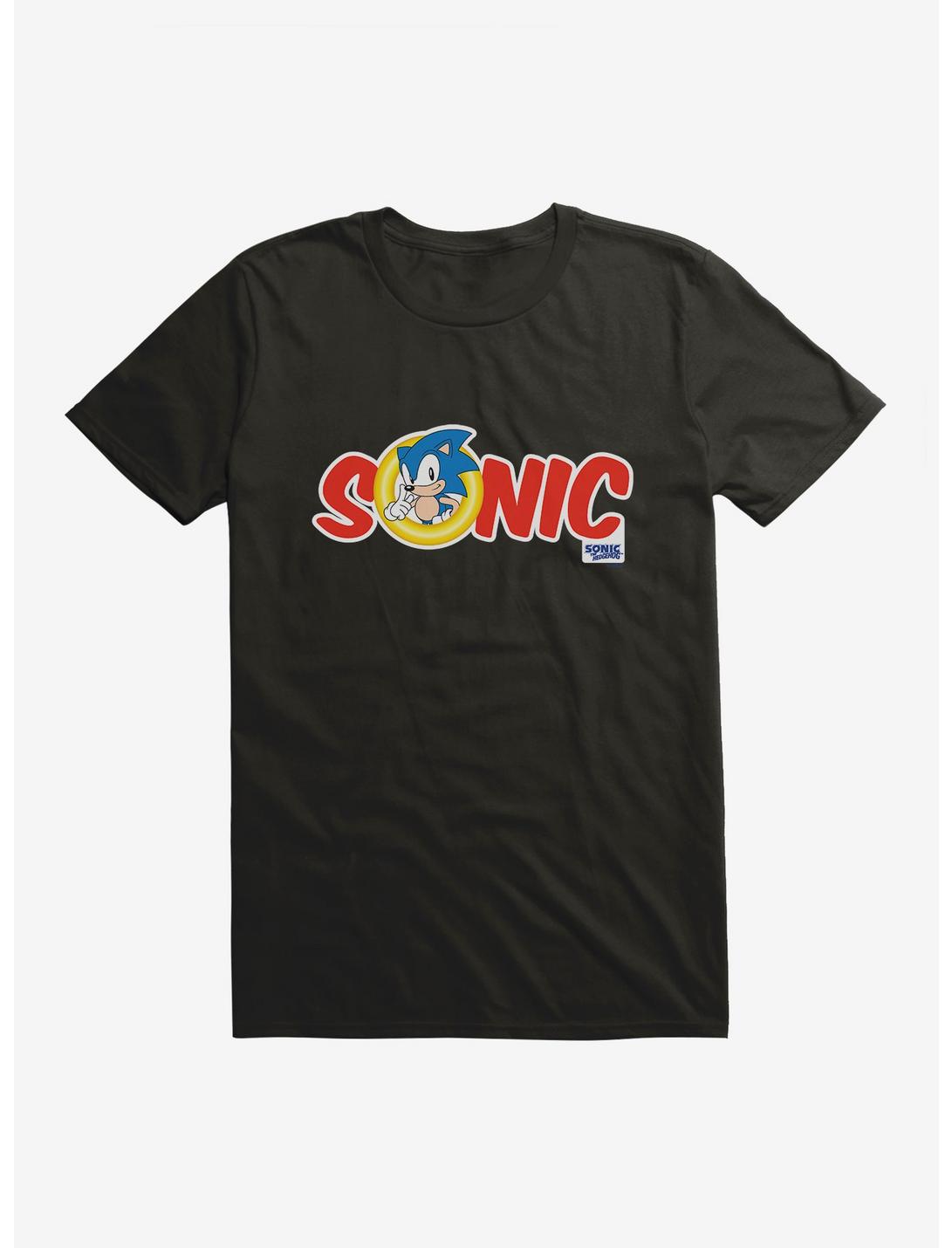 Sonic The Hedgehog Graphic Logo T-Shirt, BLACK, hi-res