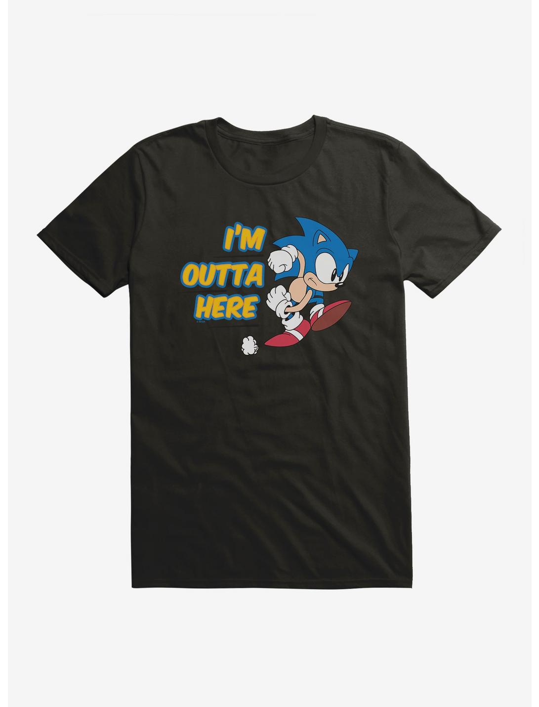 Sonic The Hedgehog I'm Outta Here T-Shirt, BLACK, hi-res