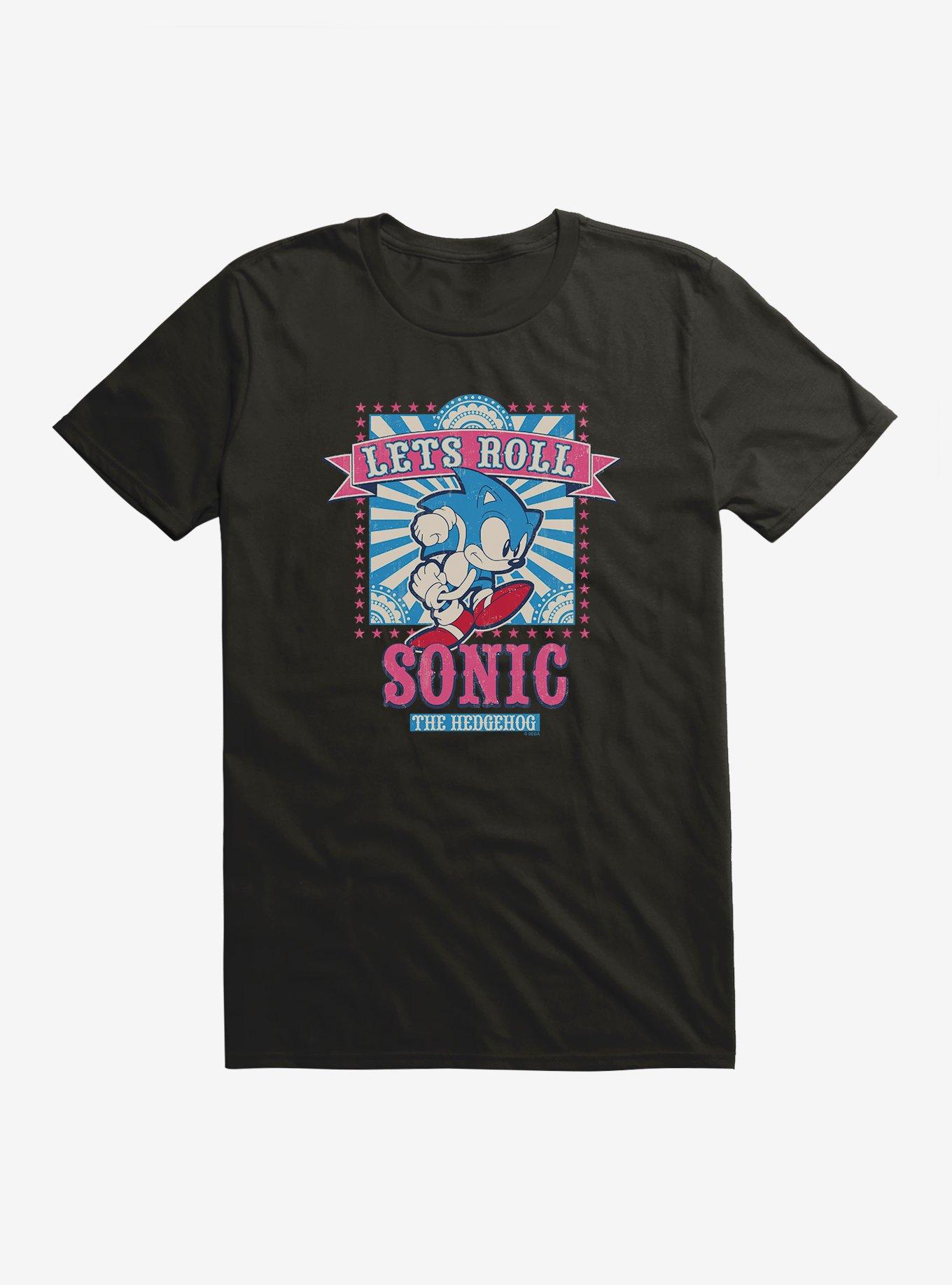 Sonic The Hedgehog Let's Roll T-Shirt, BLACK, hi-res