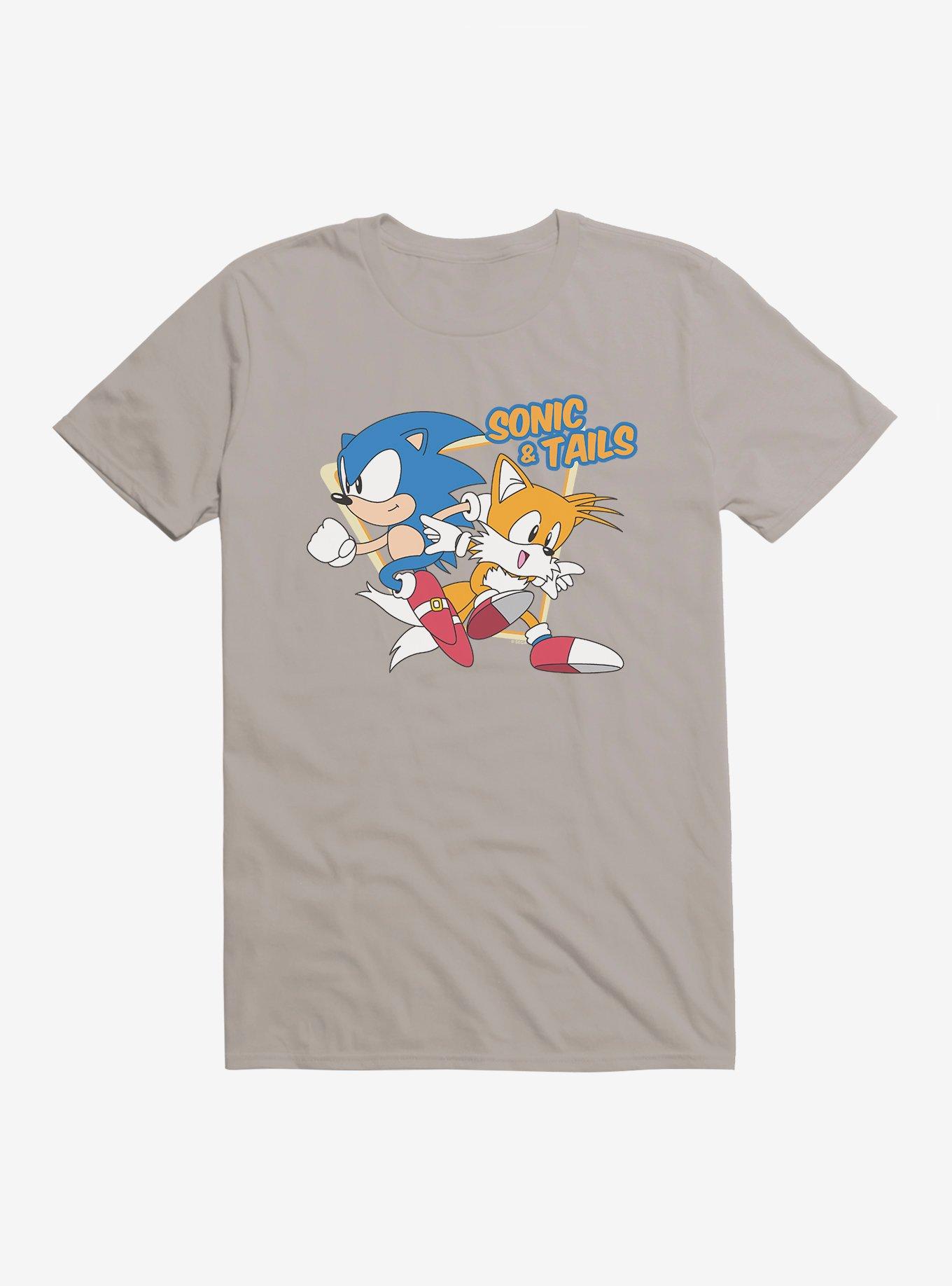 Sonic The Hedgehog Sonic And Tails T-Shirt, LIGHT GREY, hi-res