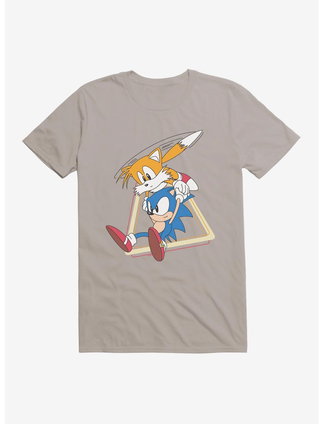 Sonic The Hedgehog Sonic And Tails To The Rescue T-Shirt, LIGHT GREY, hi-res