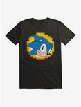 Sonic The Hedgehog Pixel Profile T-Shirt, BLACK, hi-res