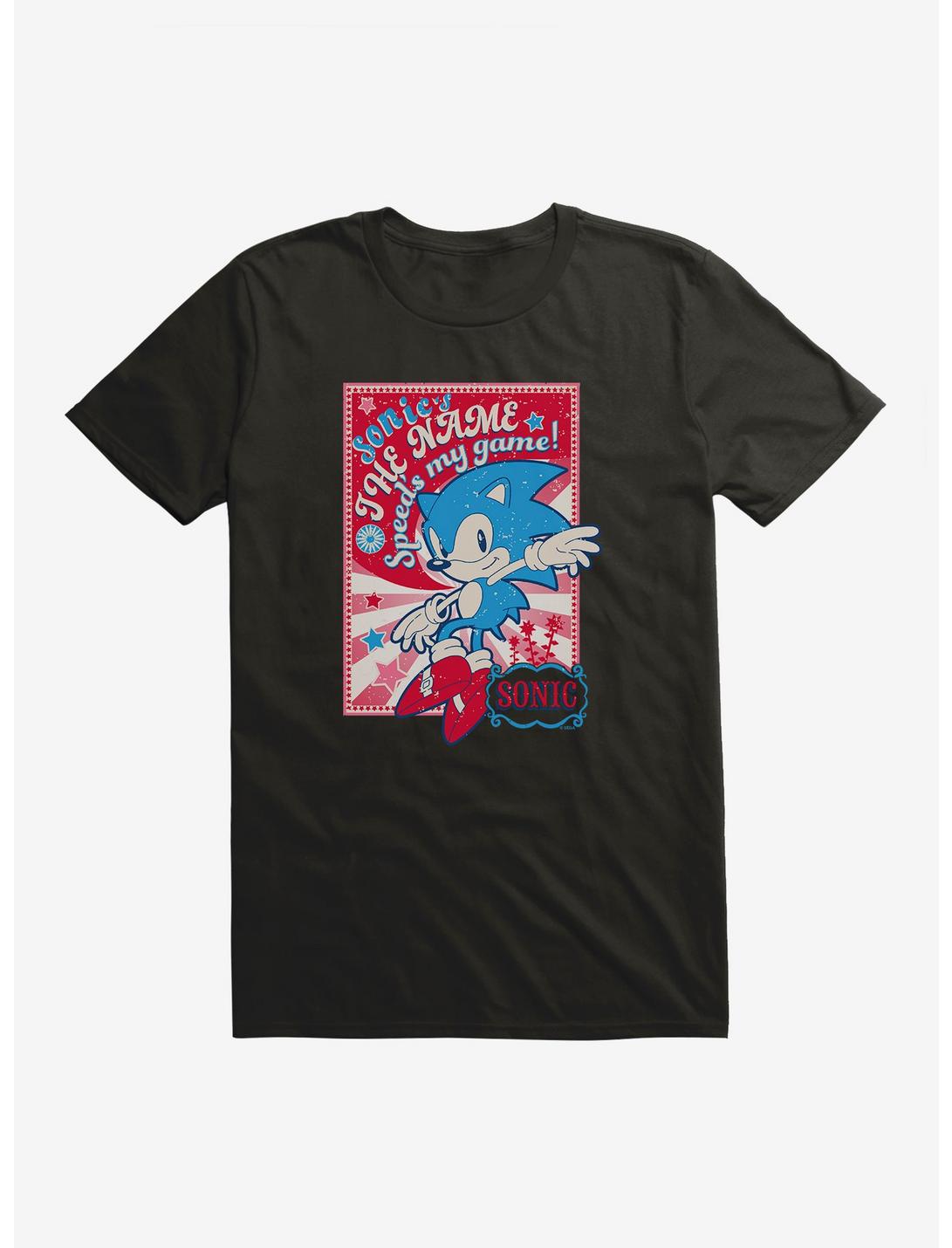 Sonic The Hedgehog Sonic's The Name T-Shirt, BLACK, hi-res