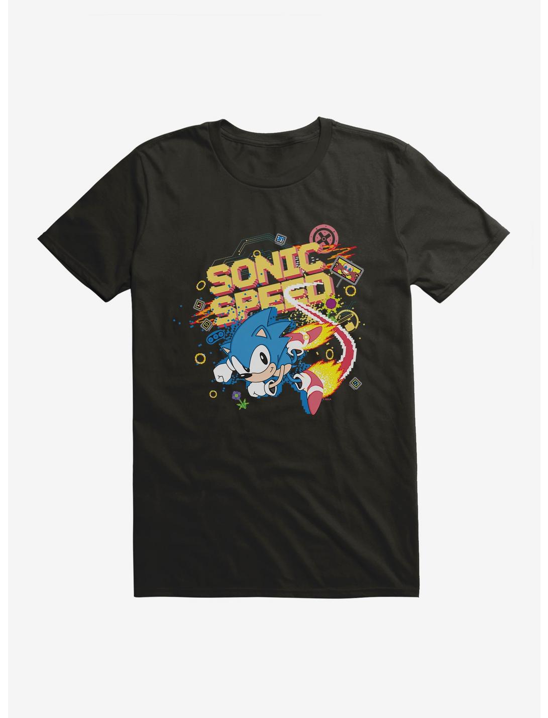 Sonic The Hedgehog Sonic Speed Pixel T-Shirt, BLACK, hi-res