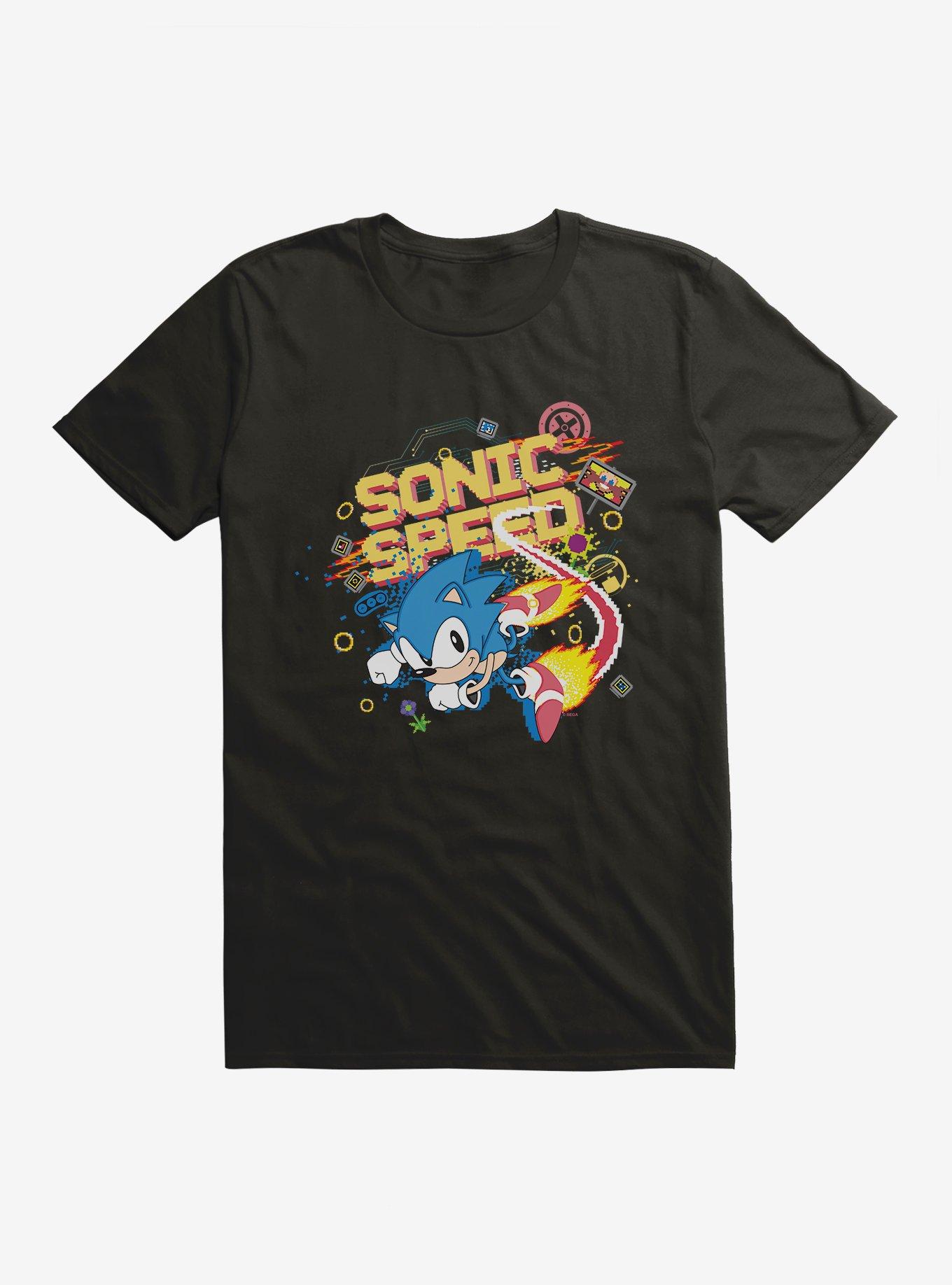 Sonic The Hedgehog Sonic Speed Pixel T-Shirt | BoxLunch