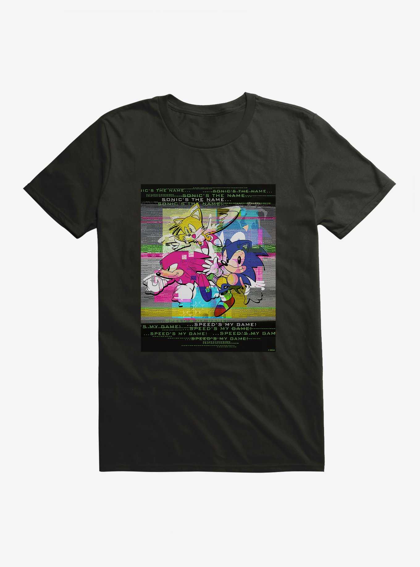 Sonic The Hedgehog Friends Together Glitch T-Shirt, , hi-res