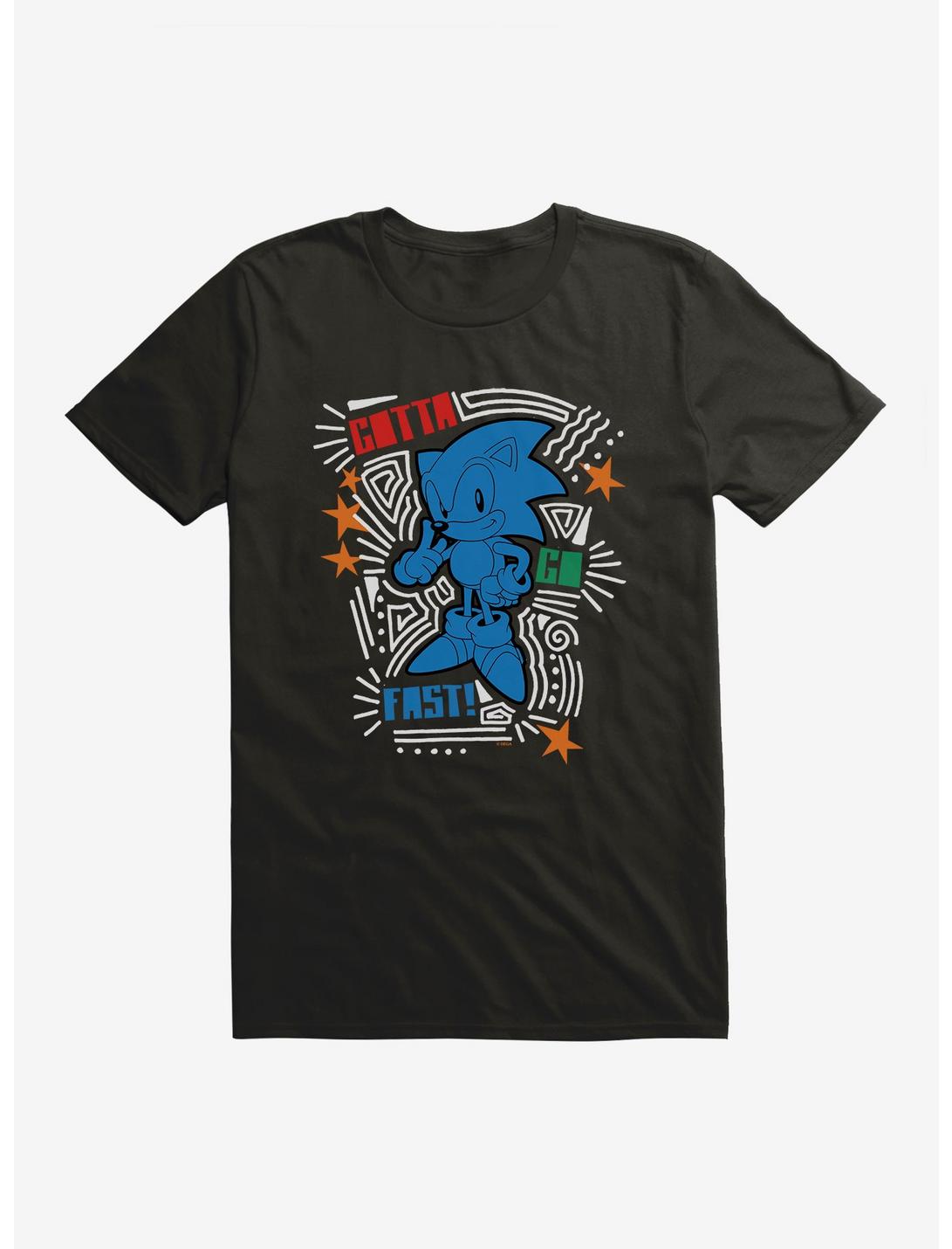 Sonic The Hedgehog Gotta Go Fast! Pop Art T-Shirt, BLACK, hi-res
