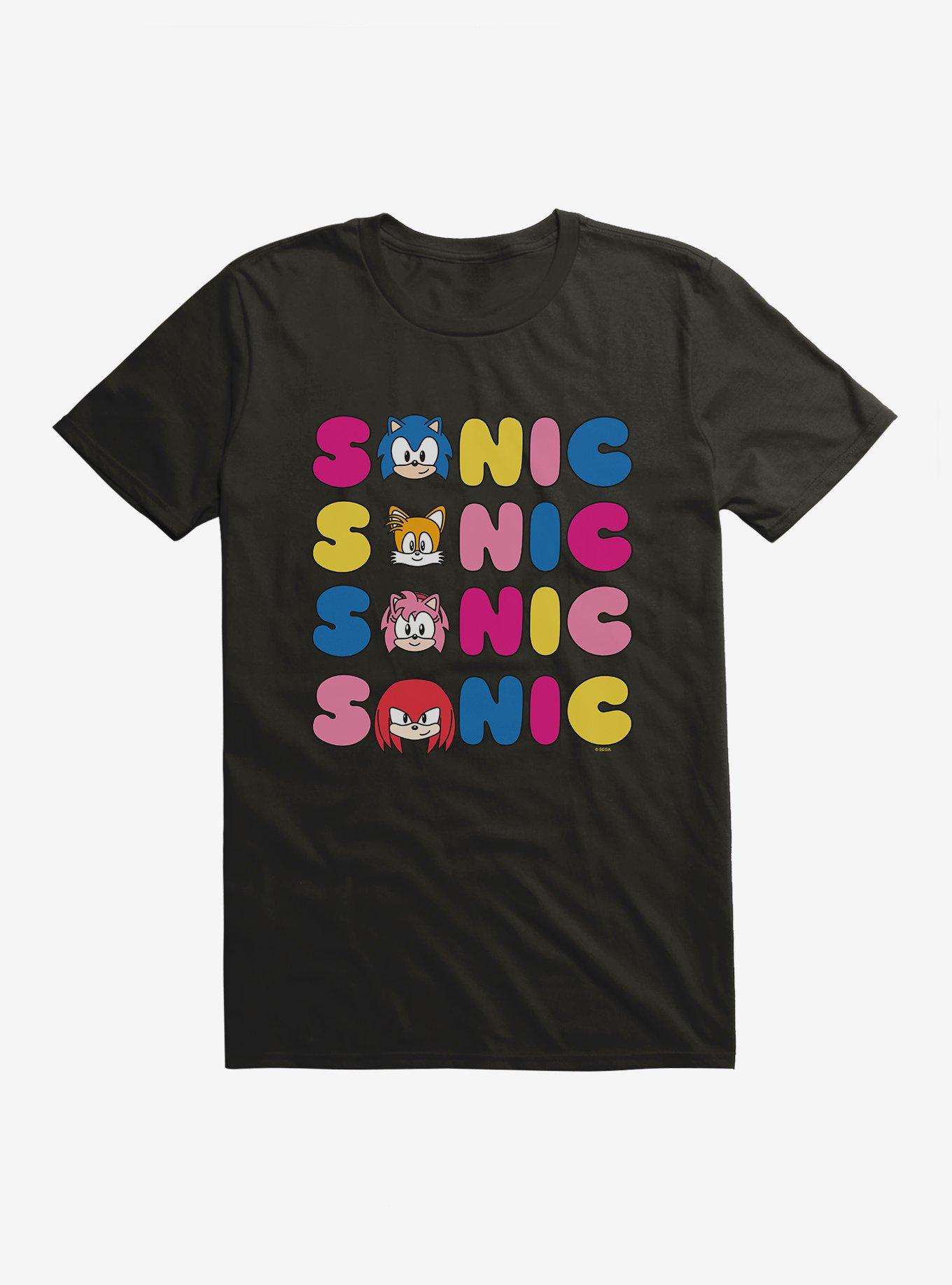 Sonic The Hedgehog Name Stack Friends T-Shirt, , hi-res