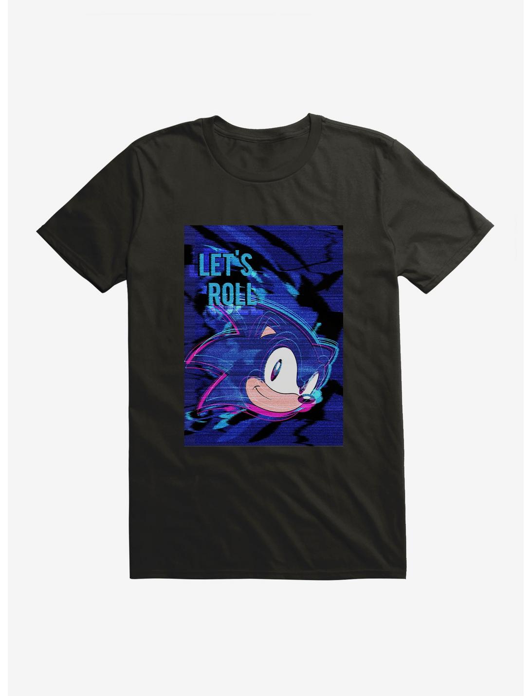 Sonic The Hedgehog Sonic Pop Colors Let's Roll T-Shirt, BLACK, hi-res