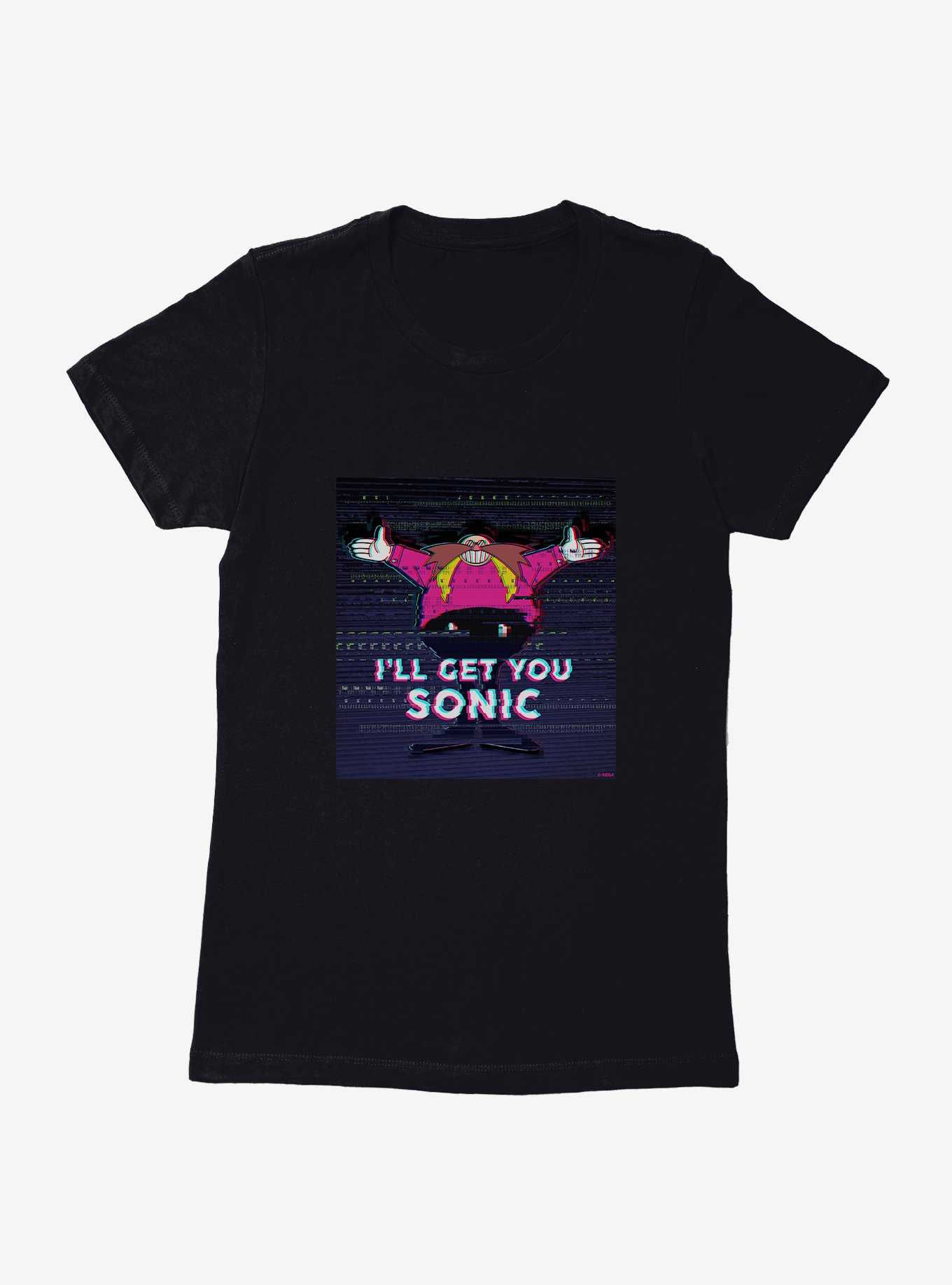 Sonic The Hedgehog Eggman Vengeance Glitch Womens T-Shirt, , hi-res
