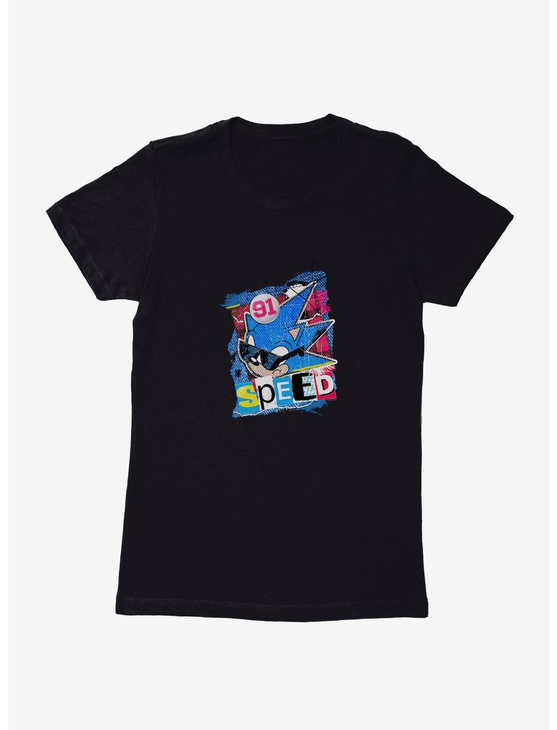 Sonic The Hedgehog 91 Cool Guy Speed Womens T-Shirt, BLACK, hi-res