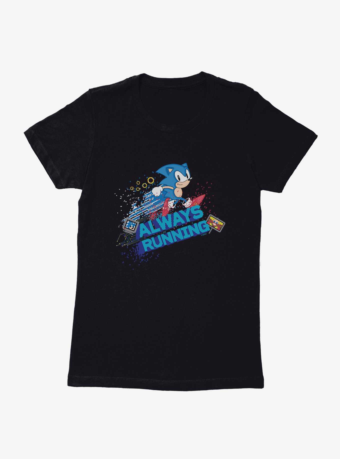Sonic The Hedgehog Always Running Pixel Womens T-Shirt, , hi-res