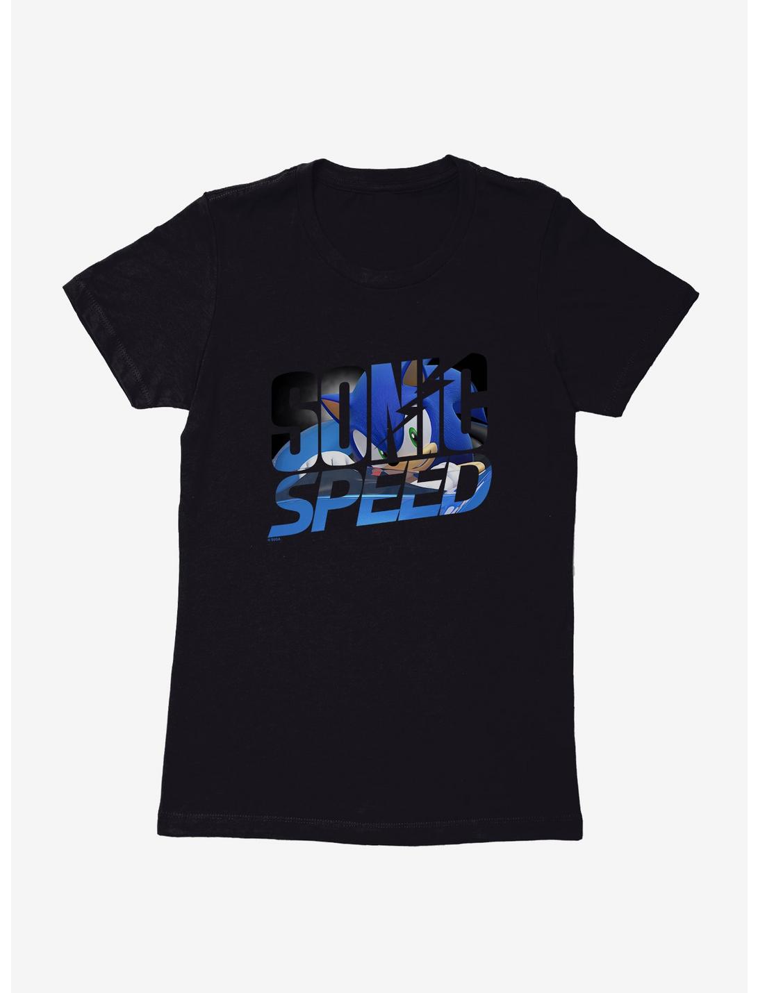 Sonic The Hedgehog Team Sonic Racing 2019 Sonic Speed Womens T-Shirt, BLACK, hi-res