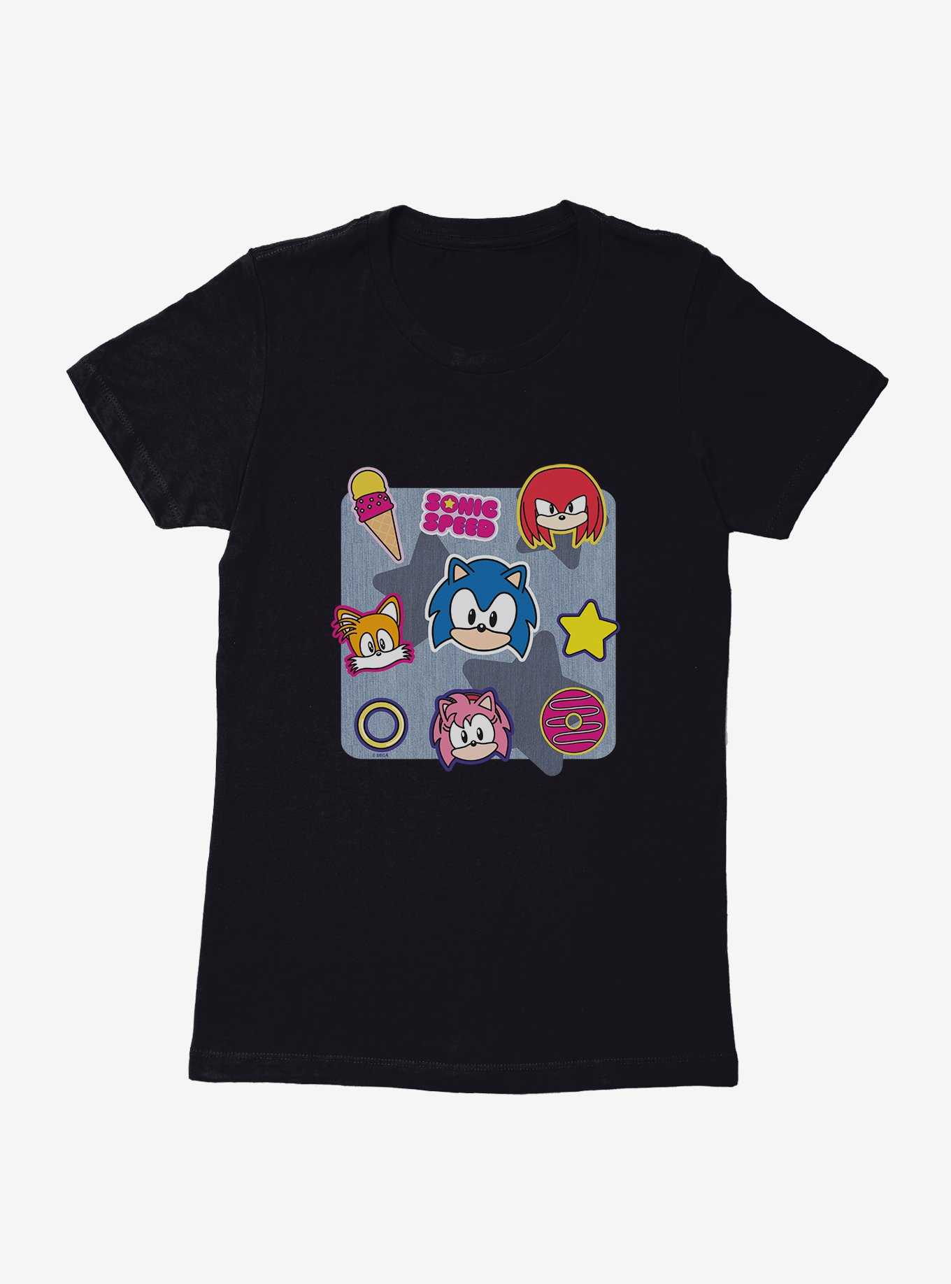 Sonic The Hedgehog Sonic Speed Friend Icons Womens T-Shirt, , hi-res