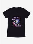 Sonic The Hedgehog Sonic Too Slow Glitch Womens T-Shirt, BLACK, hi-res