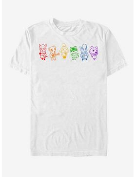 Nintendo Animal Crossing Line Art Rainbow T-Shirt, , hi-res