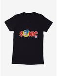Sonic The Hedgehog Graphic Logo Womens T-Shirt, BLACK, hi-res