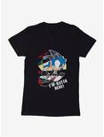 Sonic The Hedgehog I'm Outta Here! Drawing Womens T-Shirt, BLACK, hi-res