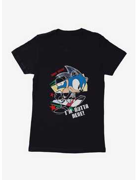 Sonic The Hedgehog I'm Outta Here! Drawing Womens T-Shirt, , hi-res