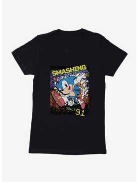 Sonic The Hedgehog Smashing Green Hill Since '91 Pixel Womens T-Shirt, , hi-res