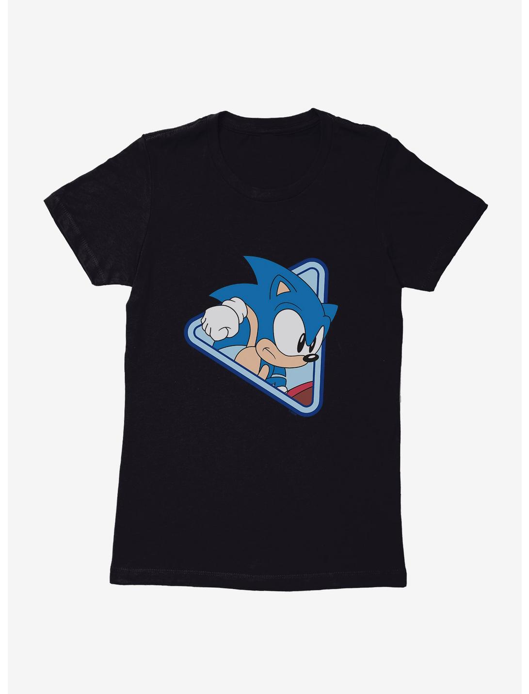 Sonic The Hedgehog In Action Womens T-Shirt, BLACK, hi-res
