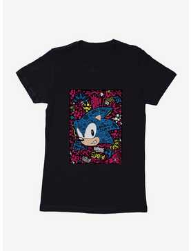 Sonic The Hedgehog Portrait Collage Womens T-Shirt, , hi-res