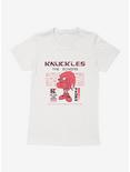 Sonic The Hedgehog Knuckles The Echidna Womens T-Shirt, WHITE, hi-res