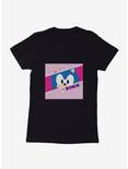 Sonic The Hedgehog Pop Sonic Eyes Peek Womens T-Shirt, BLACK, hi-res