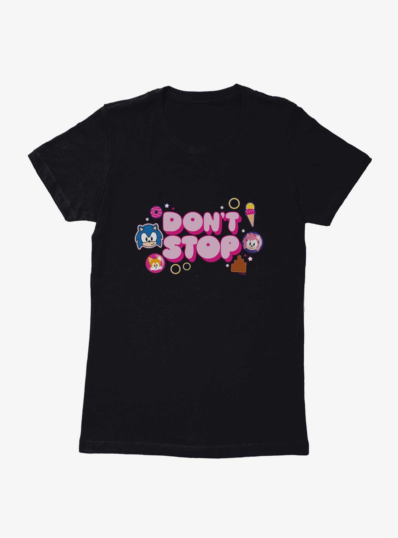Sonic The Hedgehog Sonic Amy Don't Stop Pop Womens T-Shirt, , hi-res