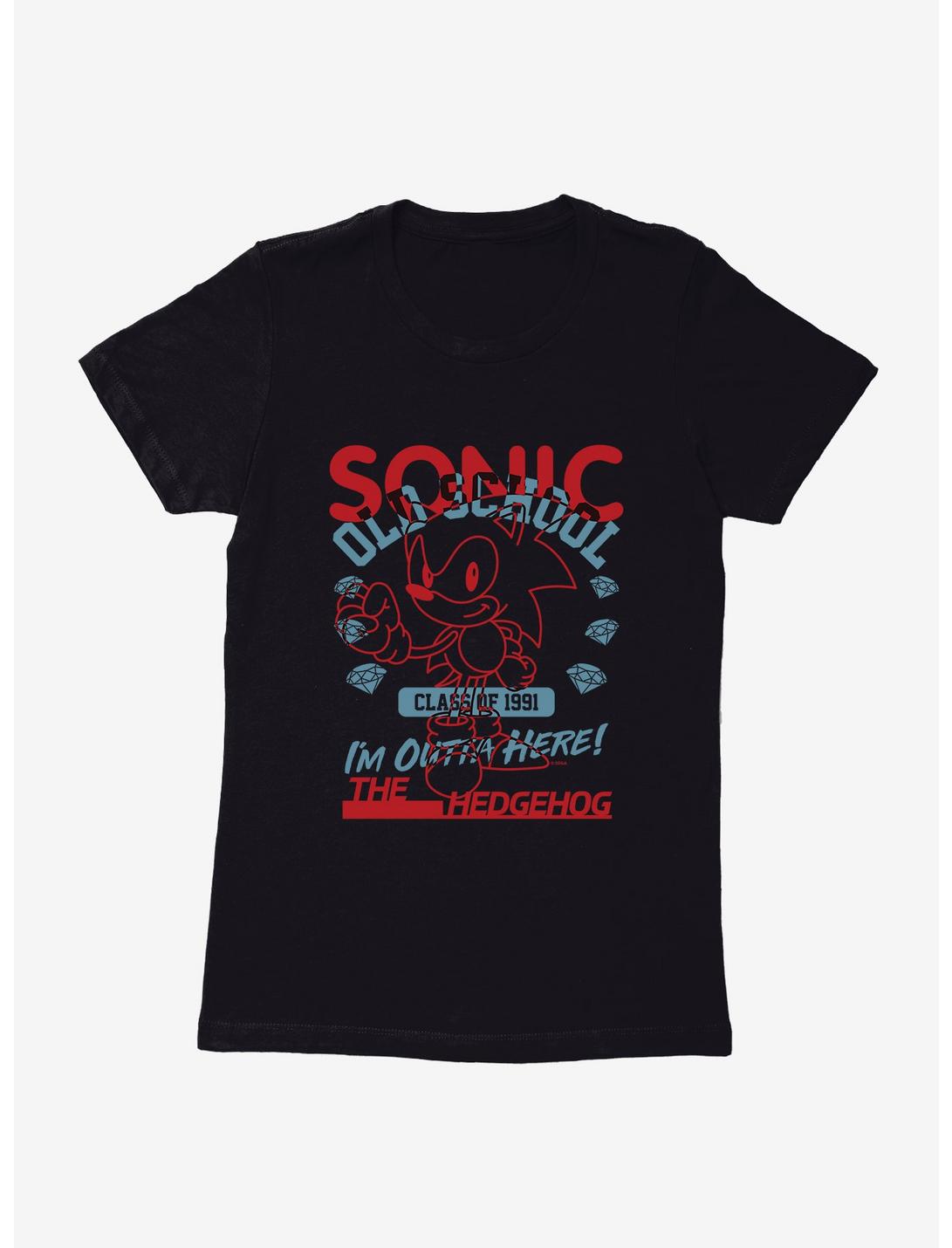 Sonic The Hedgehog Sonic Old School Layered Womens T-Shirt, BLACK, hi-res