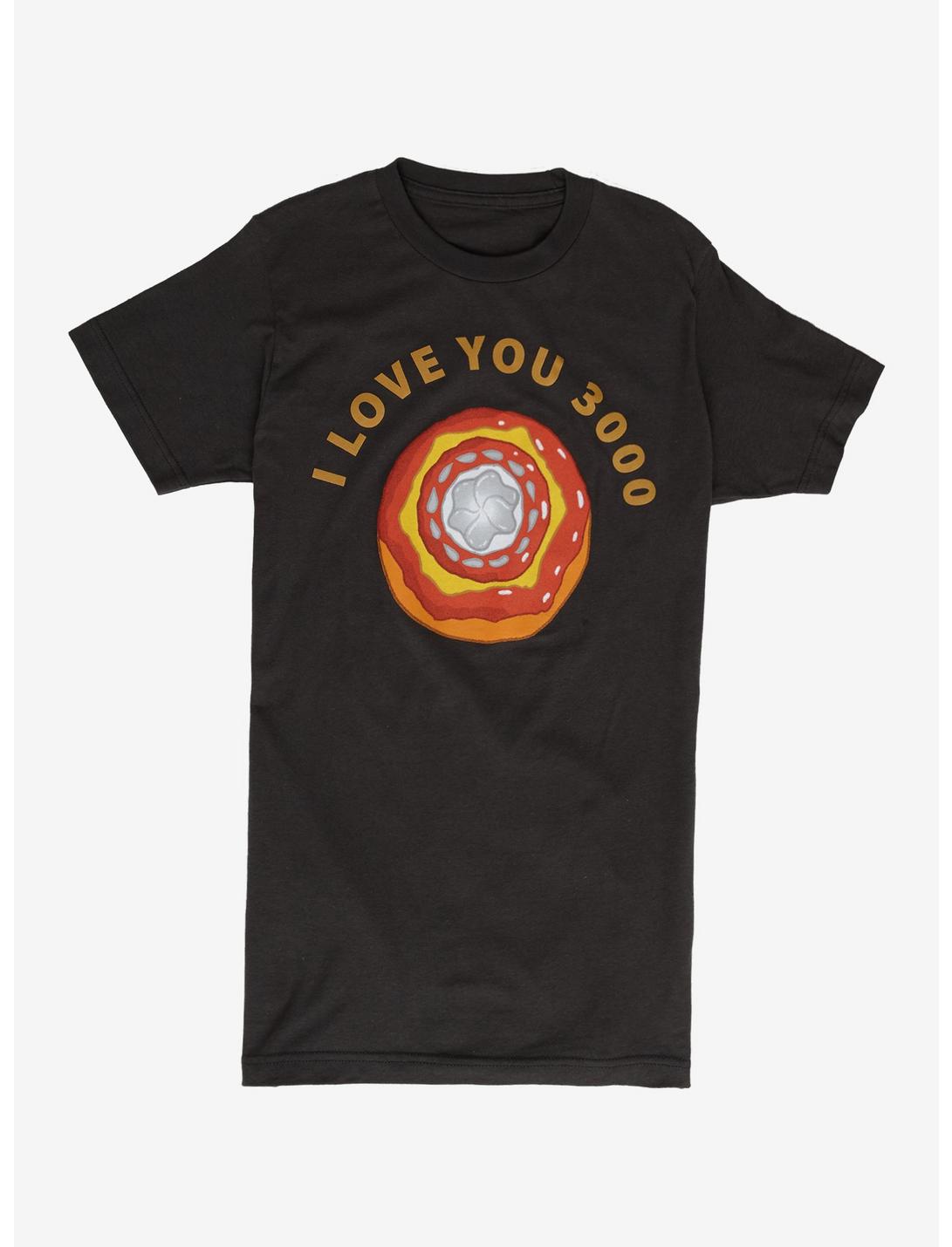 Marvel Iron Man I Love You 3000 Donut Women's T-Shirt, GREY, hi-res