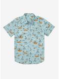 Our Universe Disney The Nightmare Before Christmas Summer Woven Button-Up - BoxLunch Exclusive, LIGHT BLUE, hi-res