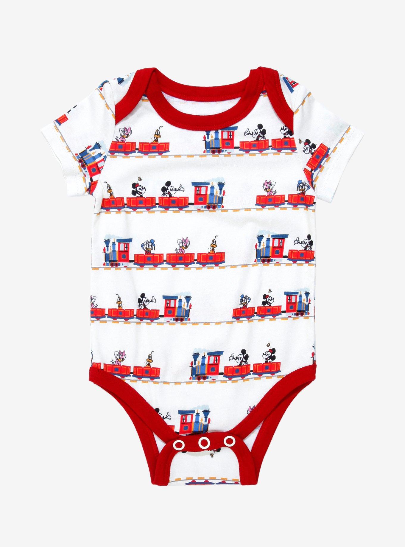 Disney Mickey & Minnie's Runaway Railway Infant One-Piece - BoxLunch Exclusive, WHITE, hi-res
