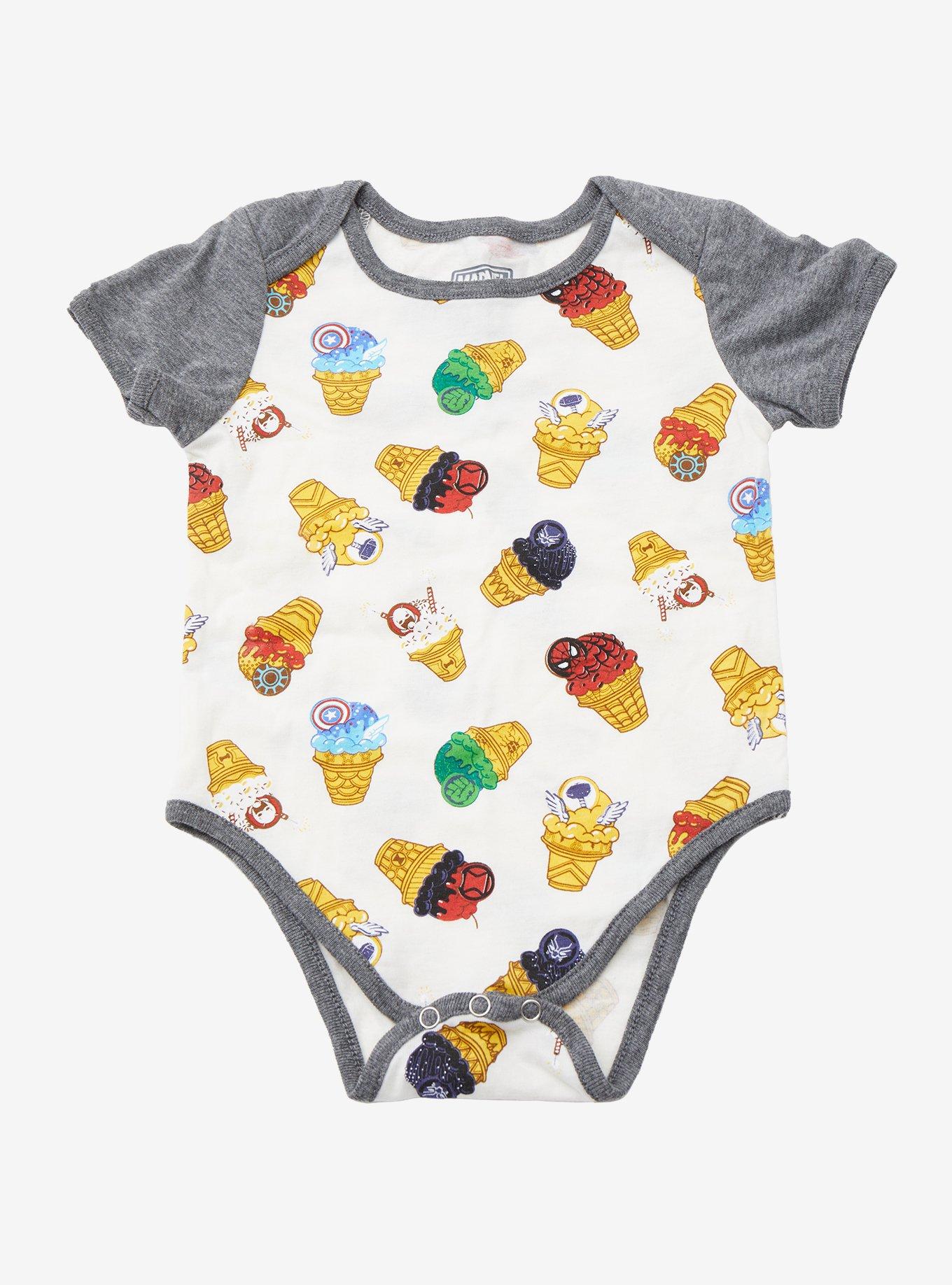 Marvel Eat the Universe Avengers Ice Cream Cones Infant One-Piece - BoxLunch Exclusive, MULTI, hi-res