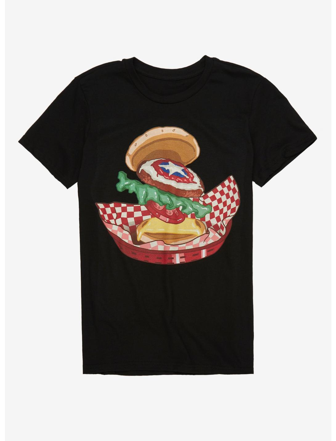 Marvel Eat the Universe Cheeseburger Youth T-Shirt, BLACK, hi-res