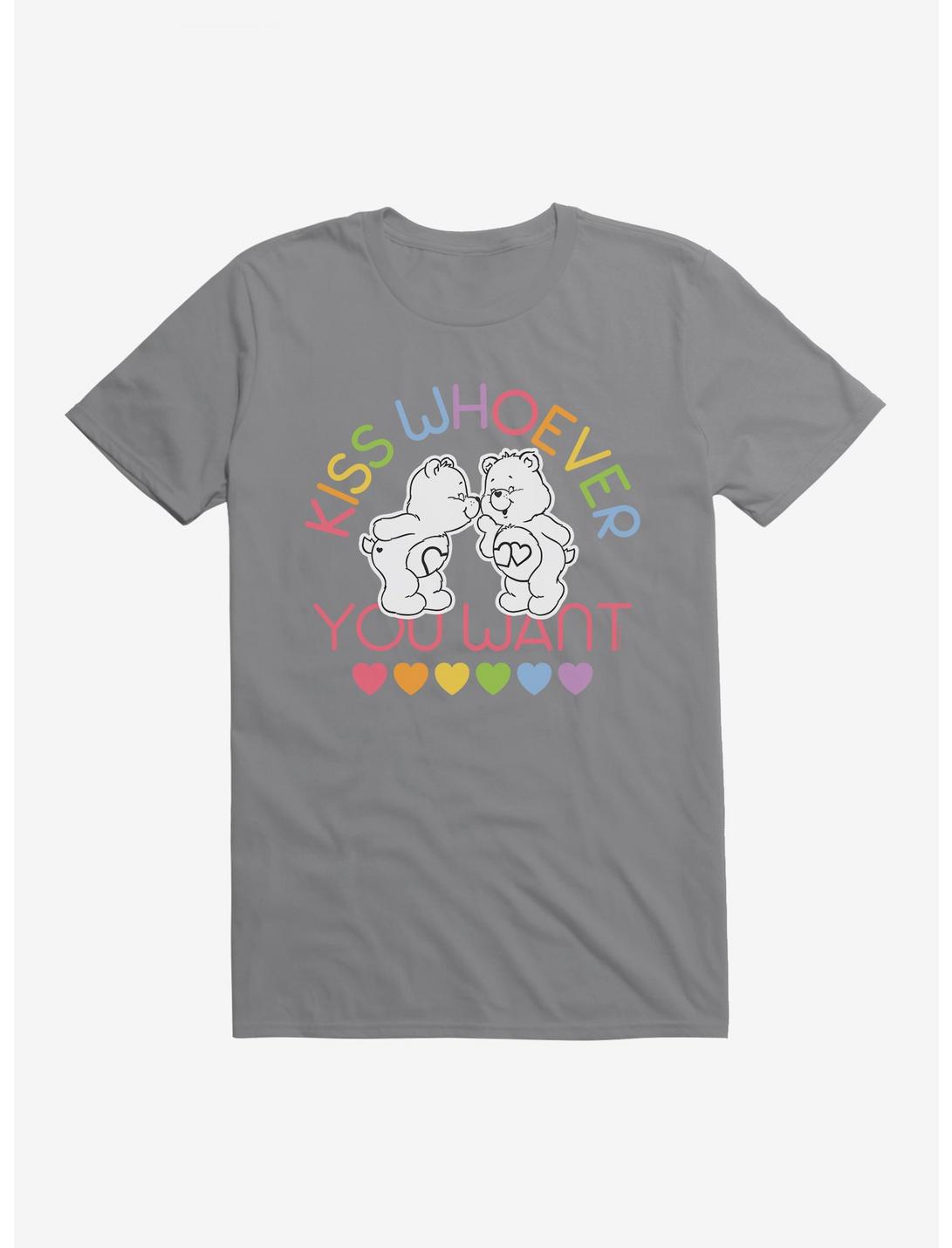 Care Bears Pride Tenderheart & Love-A-Lot Kiss Who You Want T-Shirt, STORM GREY, hi-res