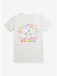 Care Bears Pride Tenderheart & Love-A-Lot Kiss Who You Want T-Shirt, WHITE, hi-res