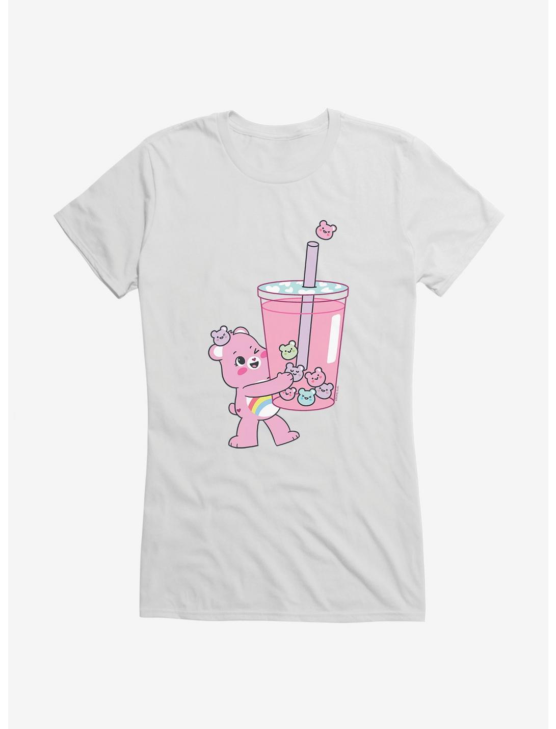 Care Bears Cheer Bear Pink Boba Time Girls T-Shirt, , hi-res