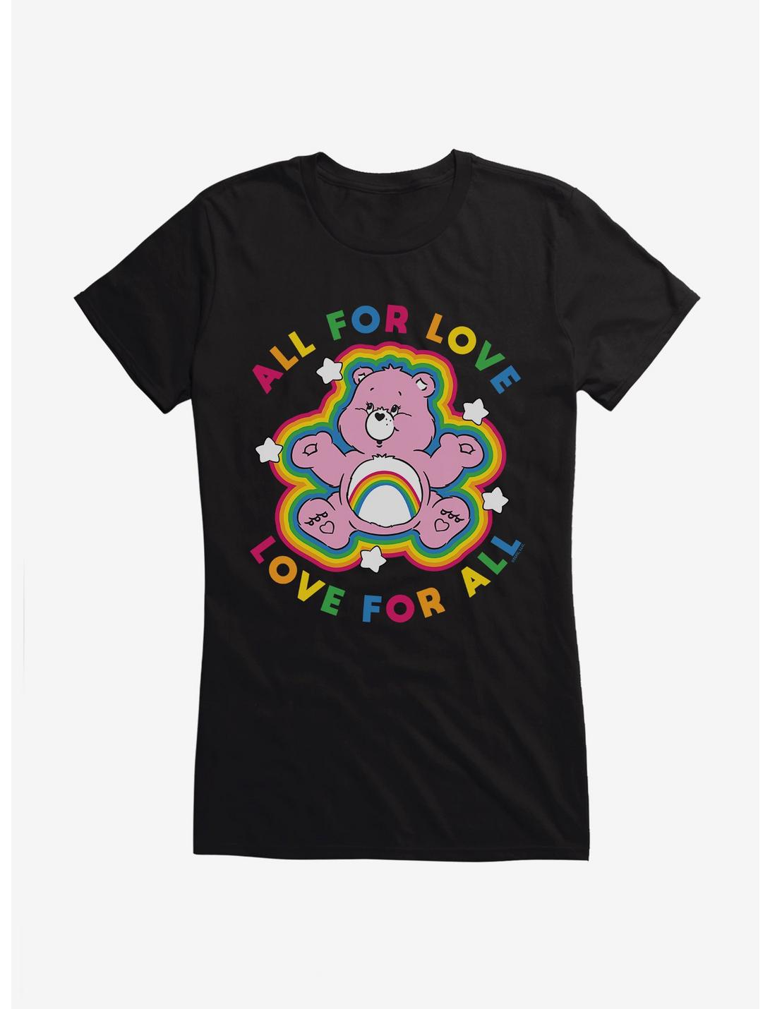 Care Bears Pride Cheer Bear All For Love, Love For All T-Shirt, BLACK, hi-res