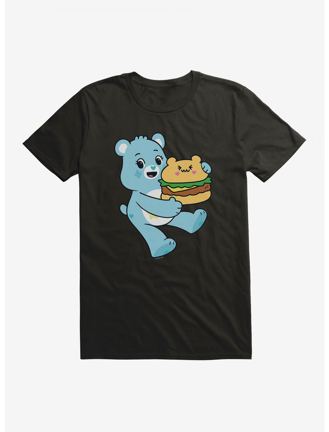 Care Bears Bedtime Bear Burger Snack T-Shirt, BLACK, hi-res