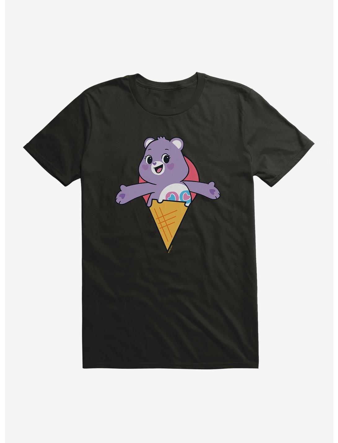 Care Bears Share Bear Ice Cream Snack T-Shirt, BLACK, hi-res