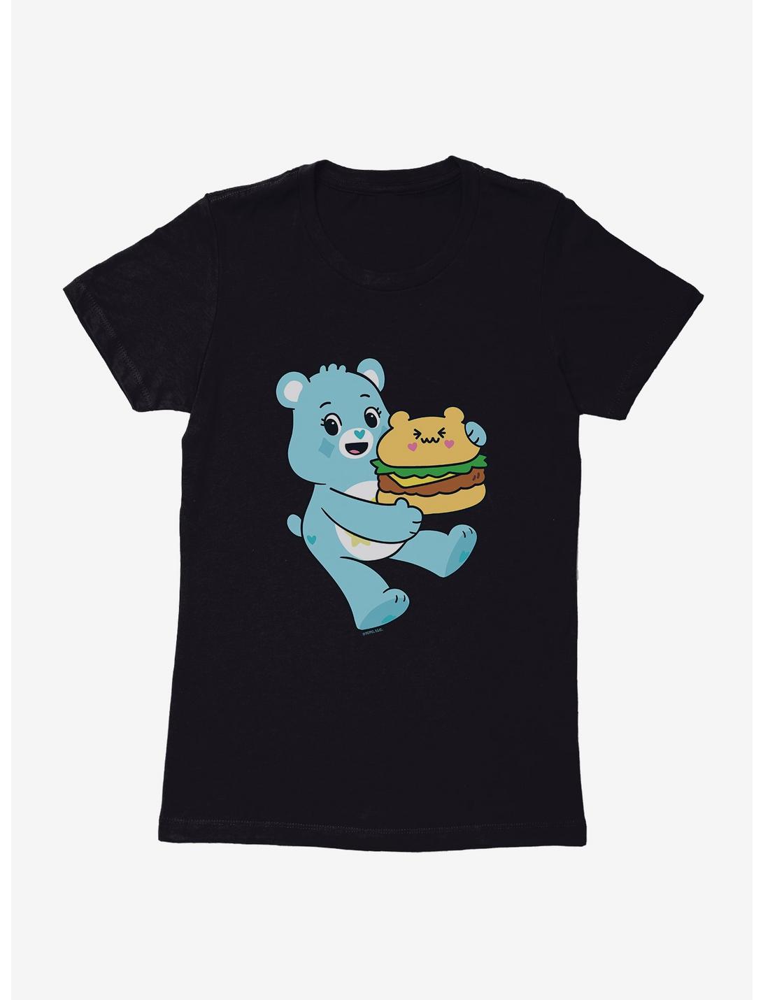 Care Bears Bedtime Bear Burger Snack Womens T-Shirt, BLACK, hi-res