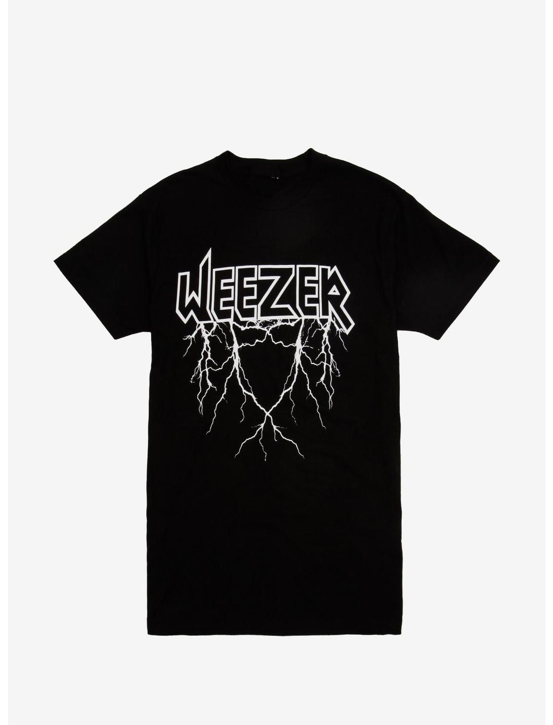 Weezer Lightning Bolt Logo T-Shirt, BLACK, hi-res