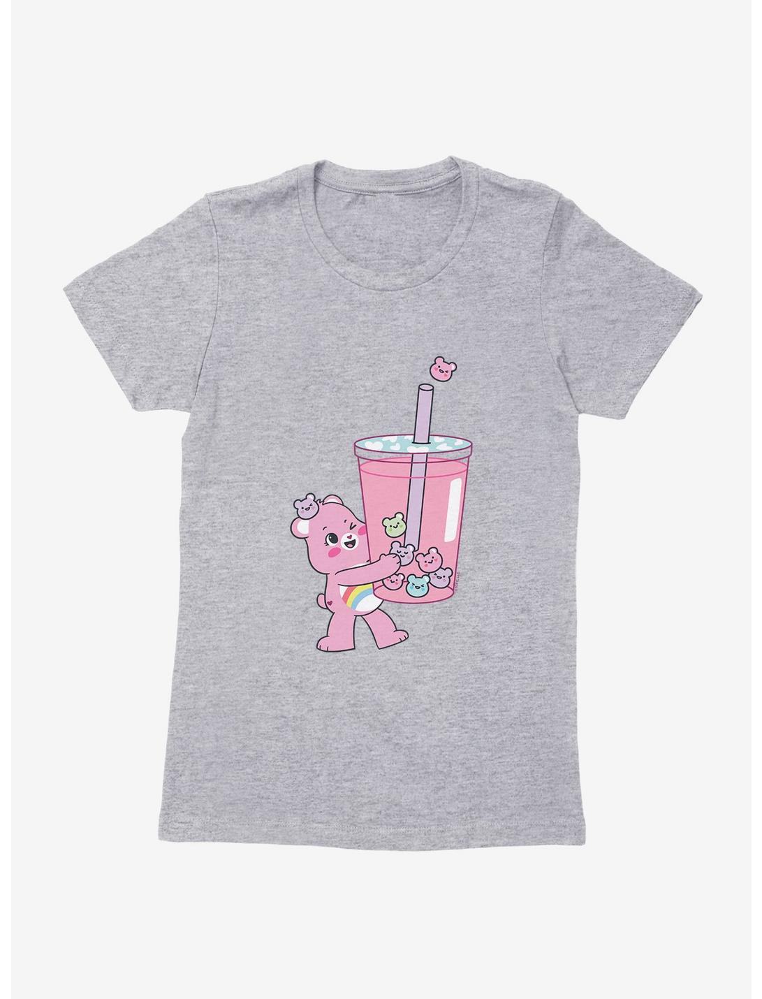 Care Bears Cheer Bear Pink Boba Time Womens T-Shirt, HEATHER, hi-res