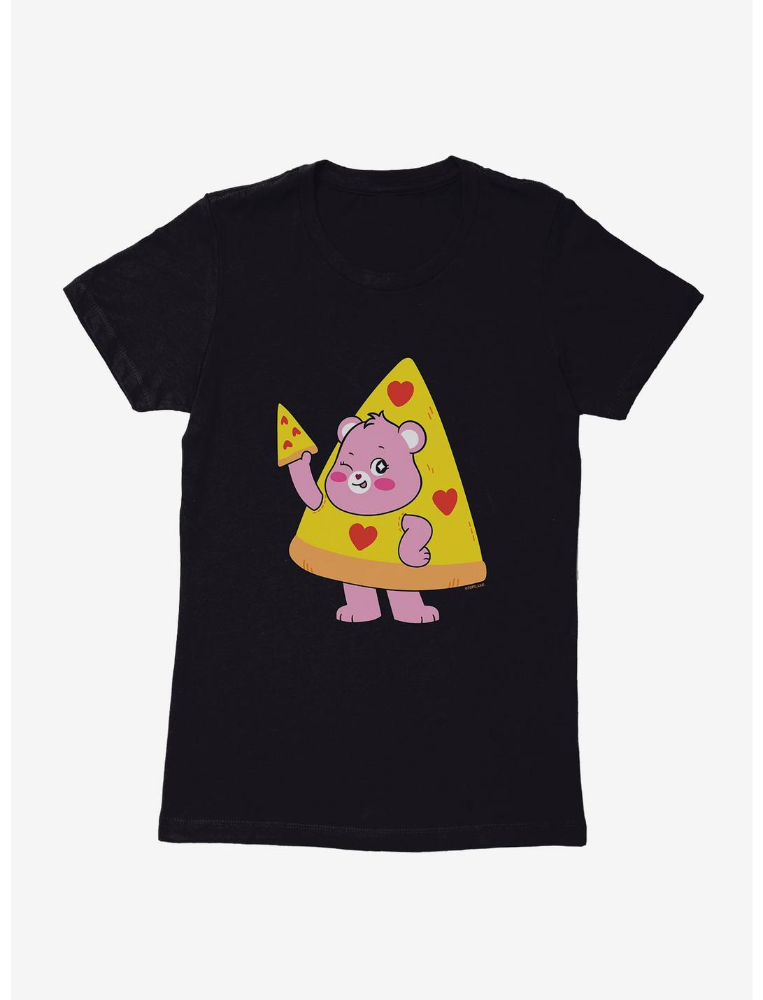 Care Bears Cheer Bear Pizza Slice Womens T-Shirt, BLACK, hi-res